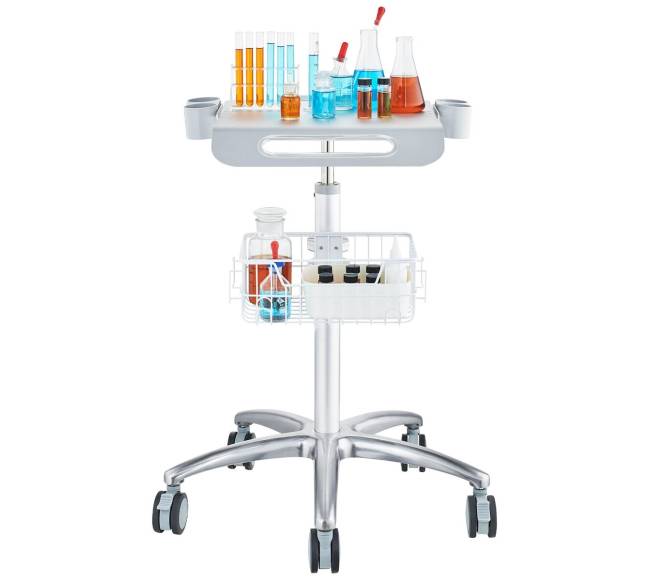 Medicininis vežimėlis su ratukais reguliuojamas aukštis10