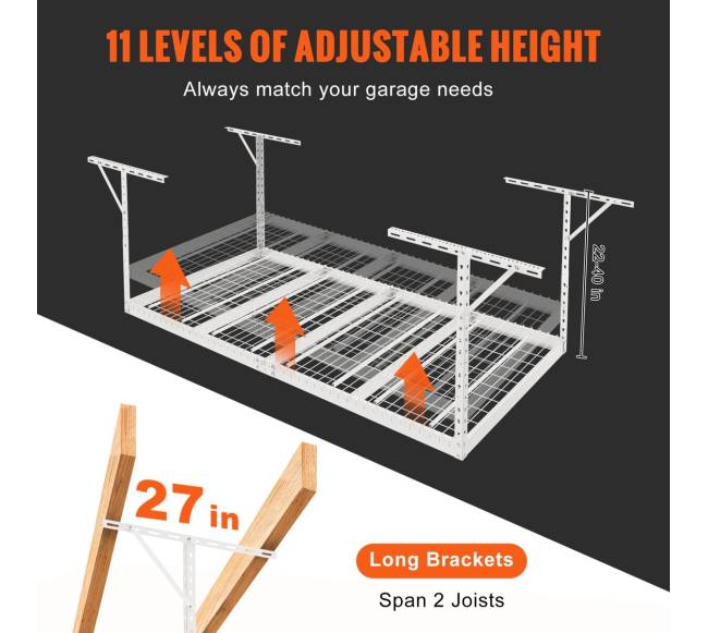 Pakabinama garažo laikymo lentyna, 122x244 cm4