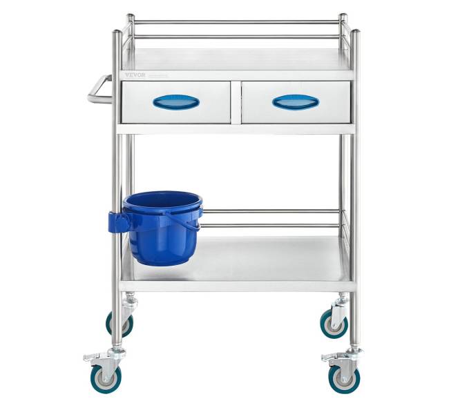 Dviejų aukštų nerūdijančio plieno vežimėlis0