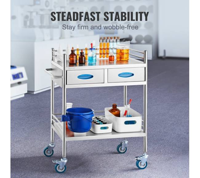 Dviejų aukštų nerūdijančio plieno vežimėlis2