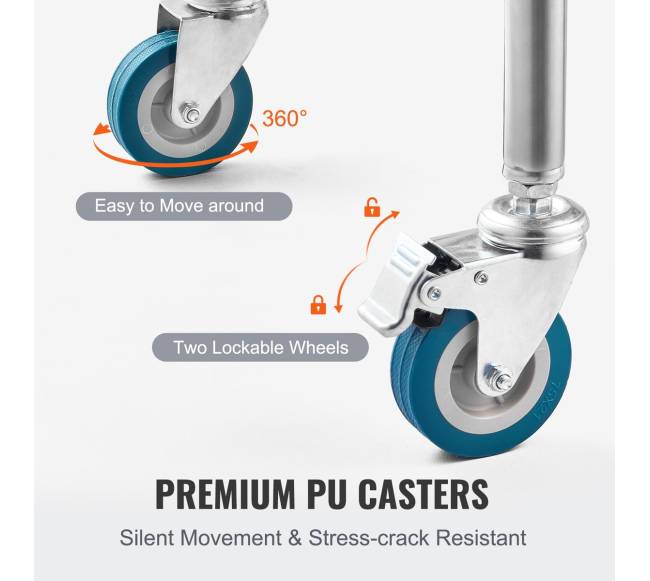 Dviejų aukštų nerūdijančio plieno vežimėlis3