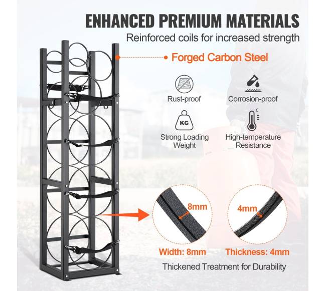 Šaldymo medžiagos talpyklų stovas su 6 bakeliais2