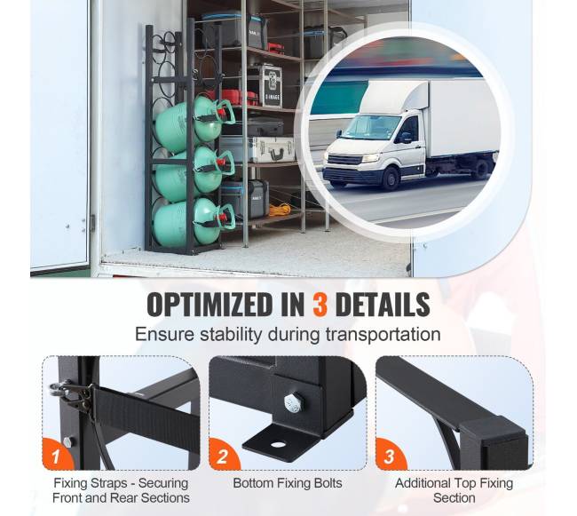 Šaldymo medžiagos talpyklų stovas su 6 bakeliais3