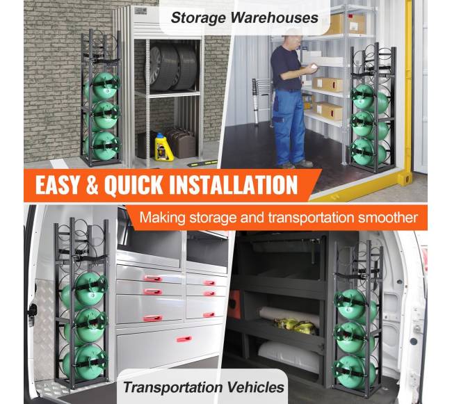 Šaldymo medžiagos talpyklų stovas su 6 bakeliais5