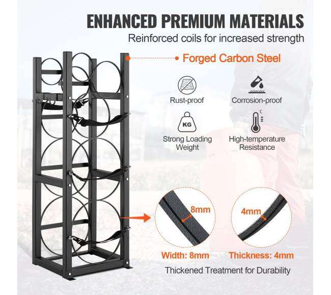 Šaldymo agentų bakelių laikiklis su 2 x 13,6 kg ir 3 mažesniais bakeliais2