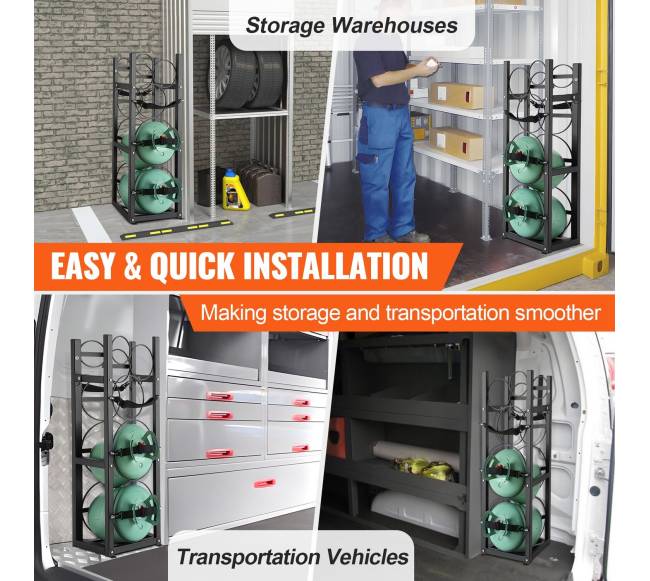 Šaldymo agentų bakelių laikiklis su 2 x 13,6 kg ir 3 mažesniais bakeliais5