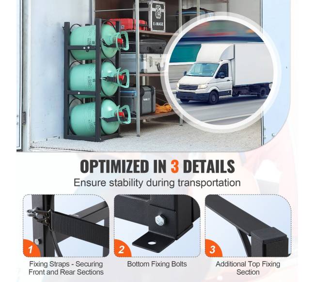 Refrigerantų bakų laikiklis su 3 bakeliais3