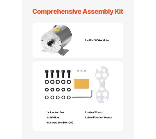 1800W bešepetėlis DC variklis e-dviračiams4