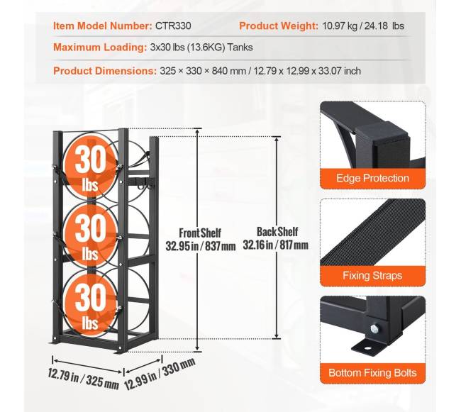 Refrigerantų bakų laikiklis su 3 bakeliais6