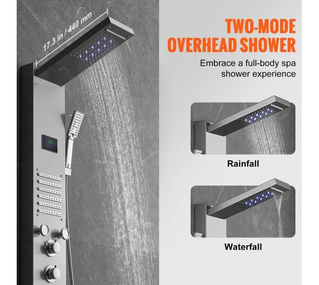 Dušo panelė su 6 funkcijomis ir LED2