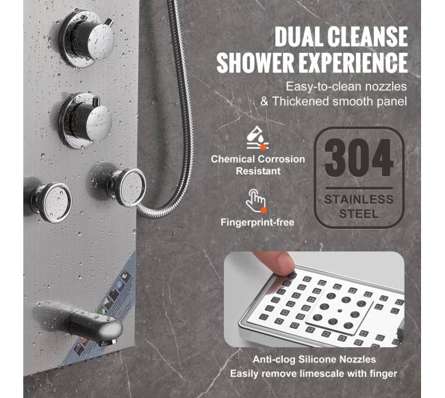 Dušo panelė su 6 funkcijomis ir LED5