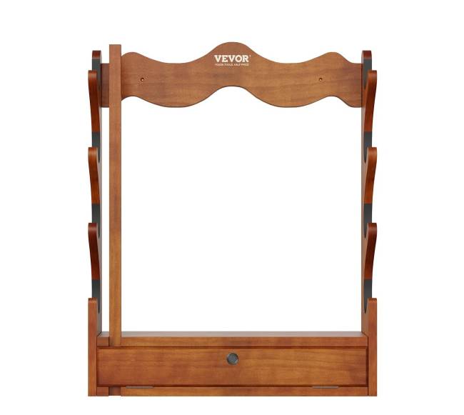 Medinis sieninis šautuvų laikiklis, 4 vietų8