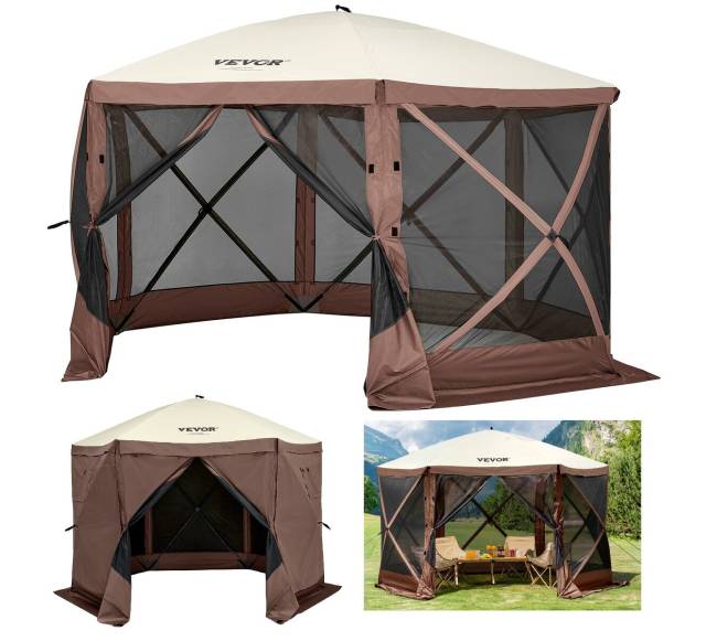 Iššokantis kempingo pavėsinės tentas 6 šonų0