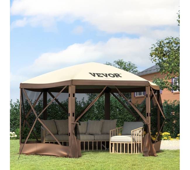 Iššokantis kempingo pavėsinės tentas 6 šonų7