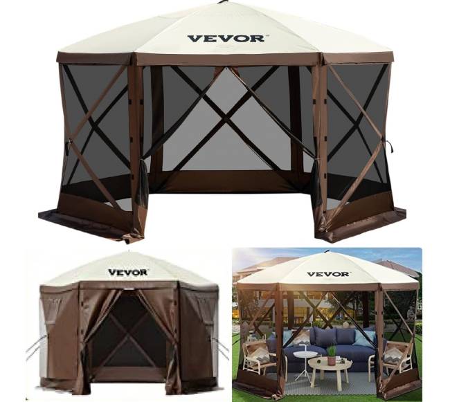 Iššokantis kempingo pavėsinės tentas 6 šonų9