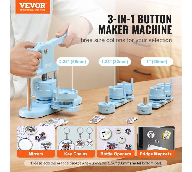 Mėlynas 3-in-1 ženkliukų darymo aparatas1