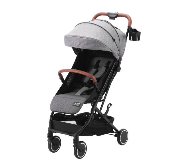 Kompaktiškas kūdikių vežimėlis su reguliuojamu atlošu0