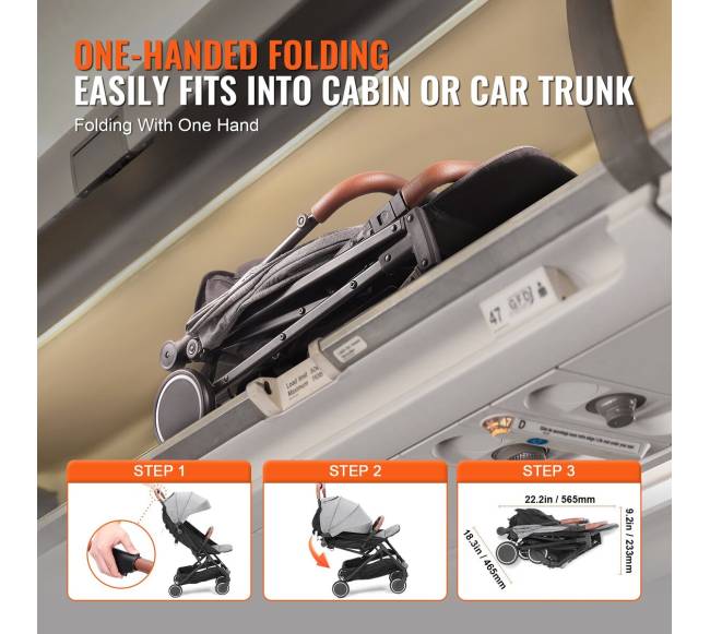 Kompaktiškas kūdikių vežimėlis su reguliuojamu atlošu2