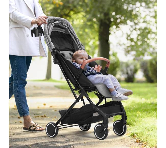 Kompaktiškas kūdikių vežimėlis su reguliuojamu atlošu7