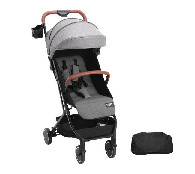 Kompaktiškas kūdikių vežimėlis su reguliuojamu atlošu8