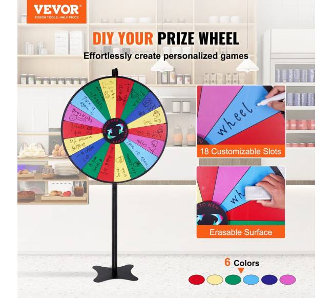 91 cm sukamasis prizų ratas su 18 skyrių1