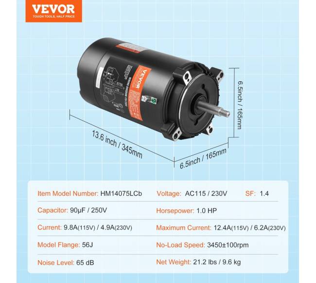 1 AG baseino siurblio variklis 115230V6