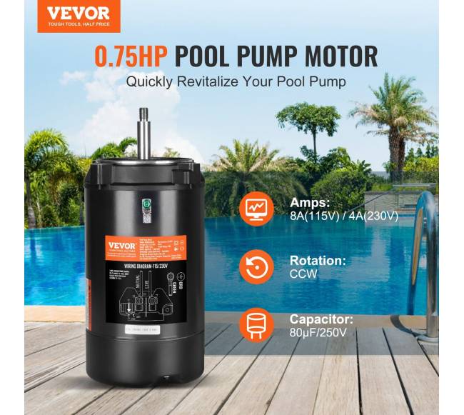 0,75 AG baseino siurblio variklis 115230V 56J1