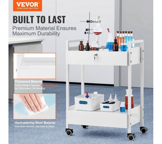 Nerūdijančio plieno dviejų lygių vežimėlis1