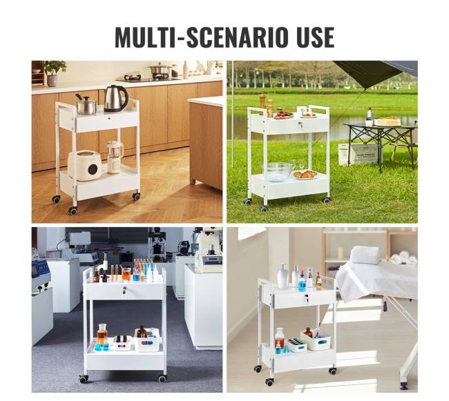 Nerūdijančio plieno dviejų lygių vežimėlis5