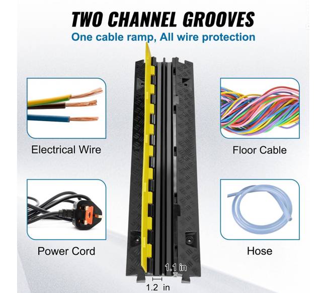 2 kanalų kabelių apsauga su 10000 kg talpa2