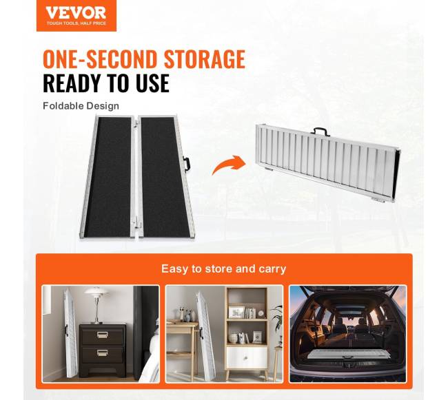 Nešiojama neįgaliojo vežimėlio rampa 5 pėdų1