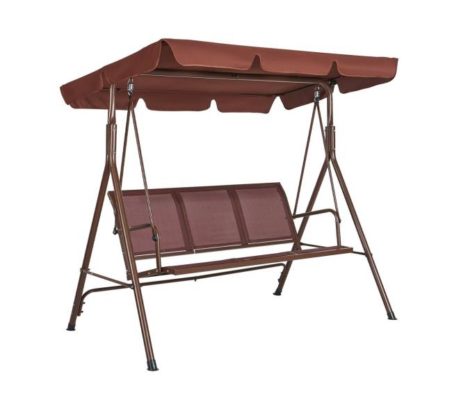 3-vietė sūpynės terasai su stogu0