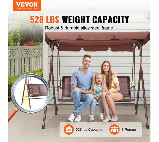 3-vietė sūpynės terasai su stogu1