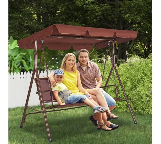 3-vietė sūpynės terasai su stogu7