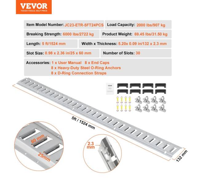 E bėgio tvirtinimo rinkinys, 24 dalių6