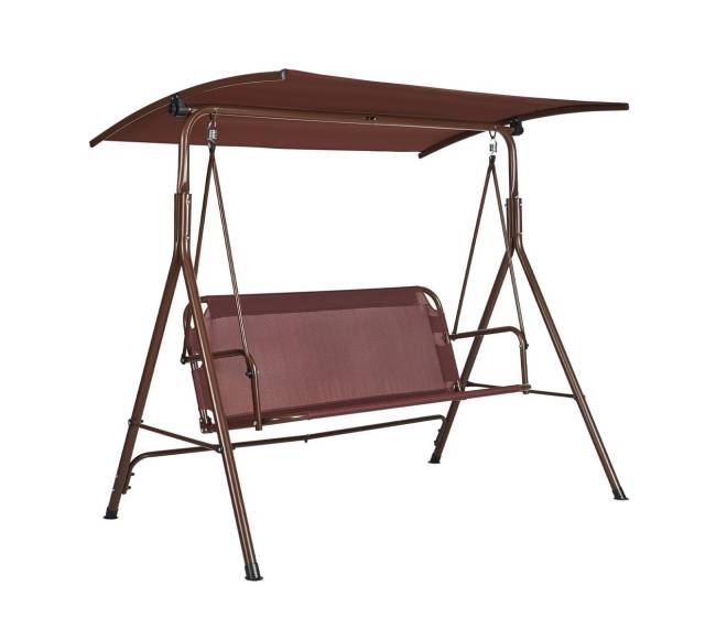 3 vietų lauko supamasis krėslas su stogeliu0