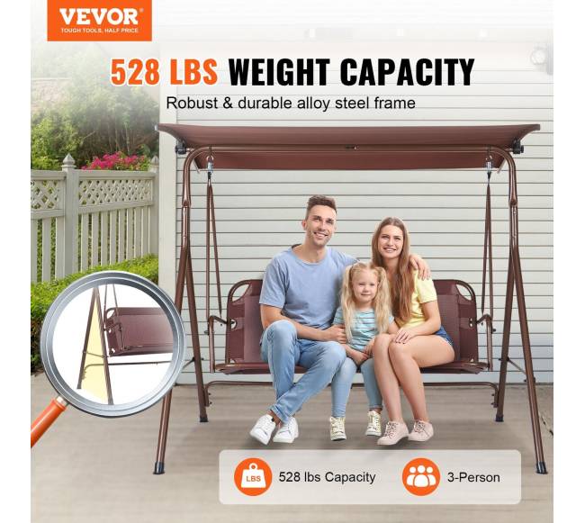 3 vietų lauko supamasis krėslas su stogeliu1