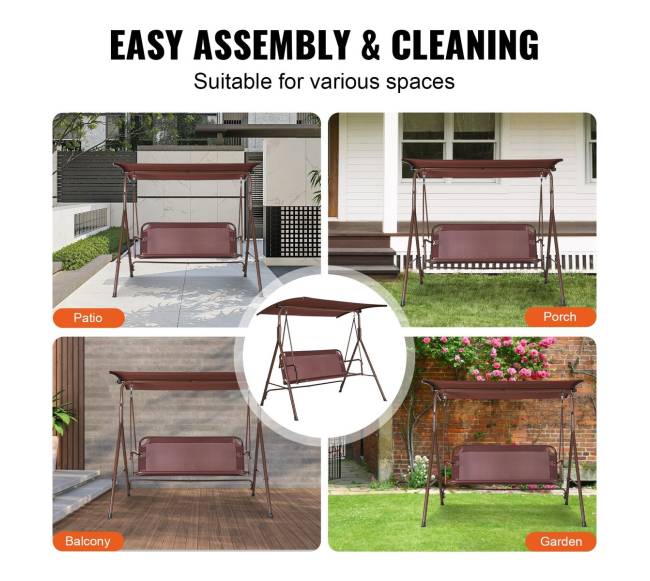 3 vietų lauko supamasis krėslas su stogeliu5