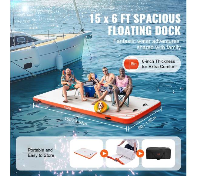 Pripučiama plaukiojanti platforma 4,57 x 1,82 m2