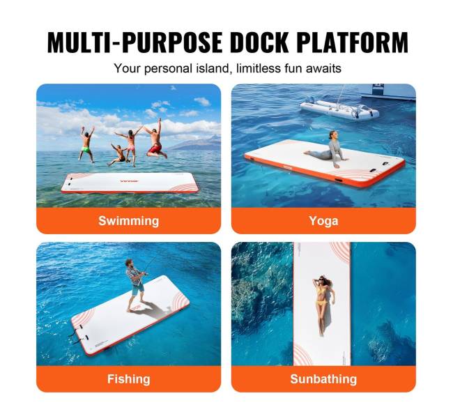 Pripučiama plaukiojanti platforma 4,57 x 1,82 m5