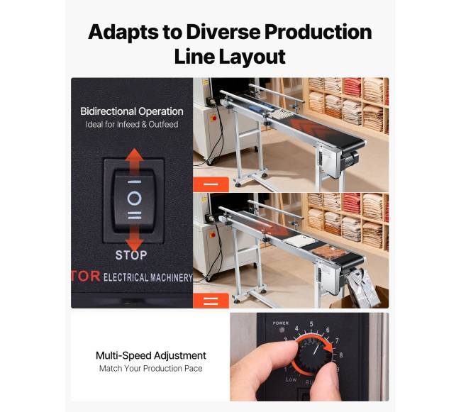 Konvejeris su reguliuojamu greičiu ir dvigubu apsaugos turėklu3