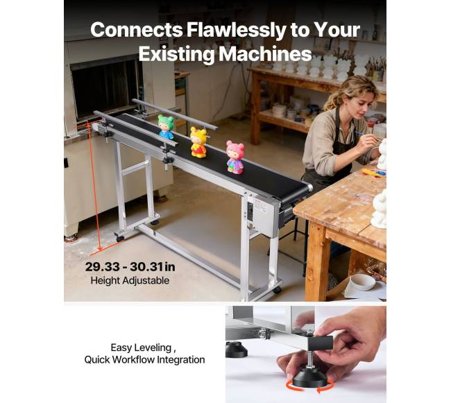 Konvejeris su reguliuojamu greičiu ir dvigubu apsaugos turėklu4