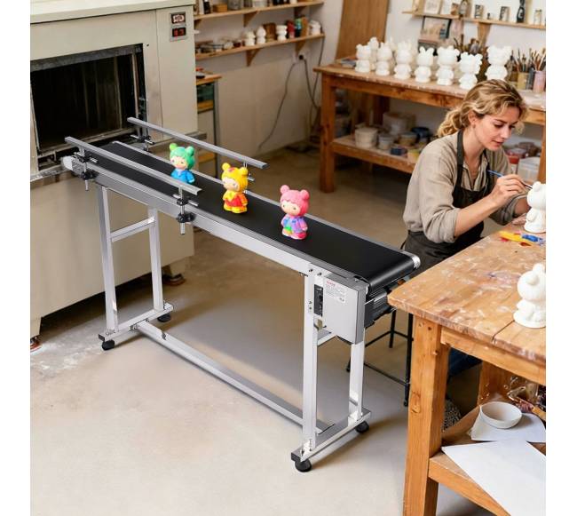 Konvejeris su reguliuojamu greičiu ir dvigubu apsaugos turėklu7