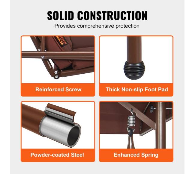 3 vietų sūpynės su stogeliu, rudos5