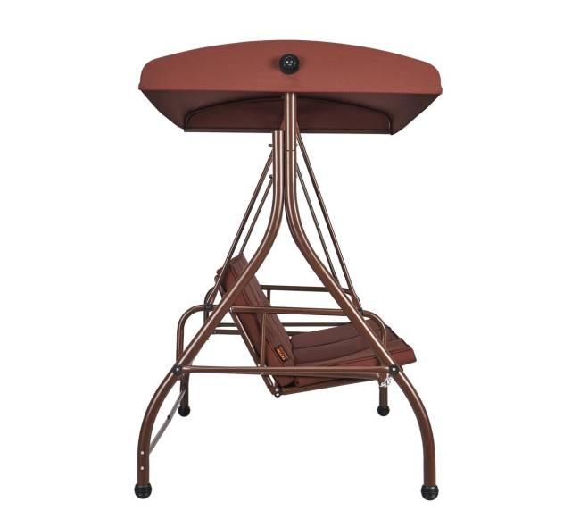 3 vietų sūpynės su stogeliu, rudos10