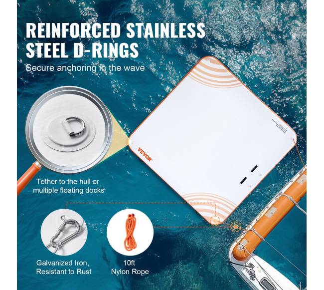 Pripučiama plūduriuojanti platforma 2,13 x 2,13 m3