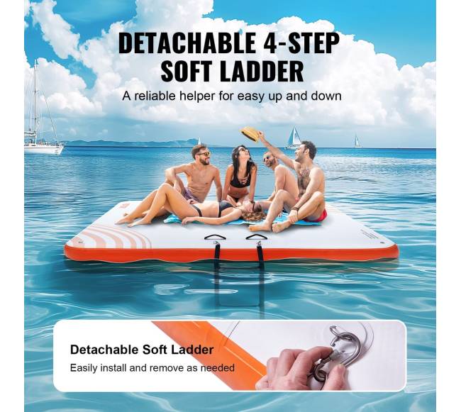 Pripučiama plūduriuojanti platforma 2,13 x 2,13 m4