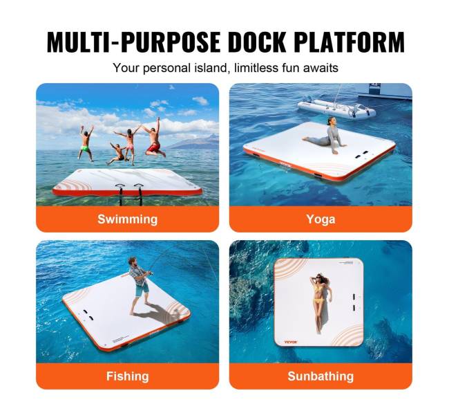 Pripučiama plūduriuojanti platforma 2,13 x 2,13 m5