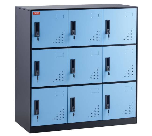 Metalinė darbuotojų spintelė su 9 durelėmis0