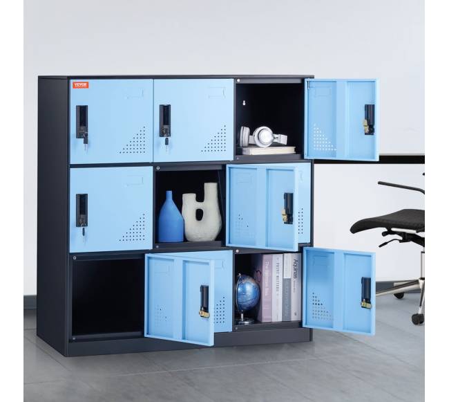 Metalinė darbuotojų spintelė su 9 durelėmis7